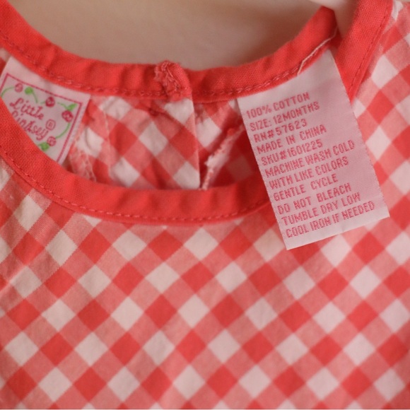 Kids Red and Yellow Gingham Tank Top - Picture 3 of 4